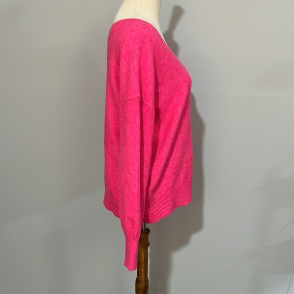 LOFT shimmer Star v neck wool blend sweater women’s sz M - Picture 5 of 10